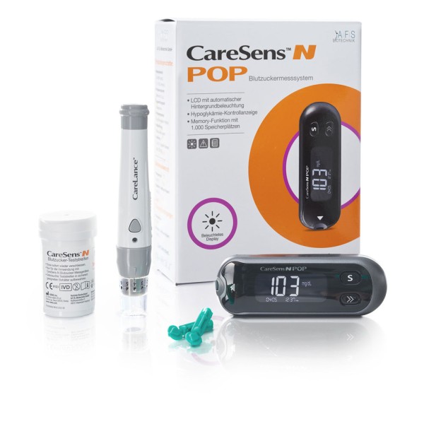 CareSens N POP Blutzuckermessgerät mg/dl  im Set