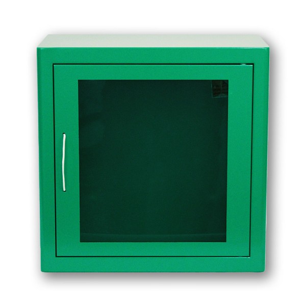 AED Wandschrank Indoor Metall mit Alarm grün