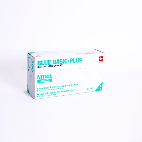 Untersuchungshandschuh Blue Basic-Plus Nitril  L