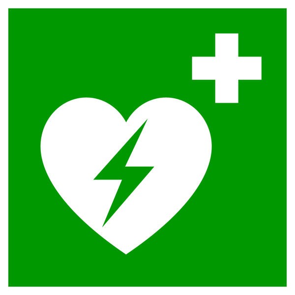 Schild  " Defibrillator "  Kunststoff