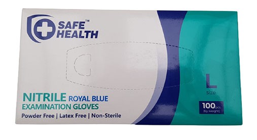 Nitril Handschuh SafeHealth "L" blau