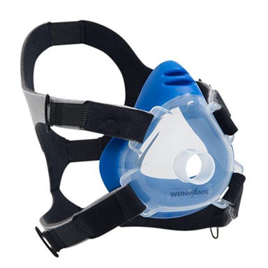 Premium CPAP-/NIV-Einwegmaske Größe L blau