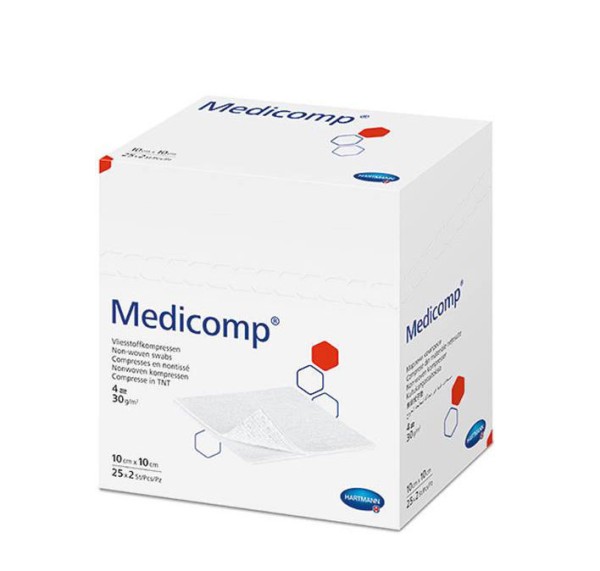 Kompresse , steril 10 x 10 Medicomp 4-fach