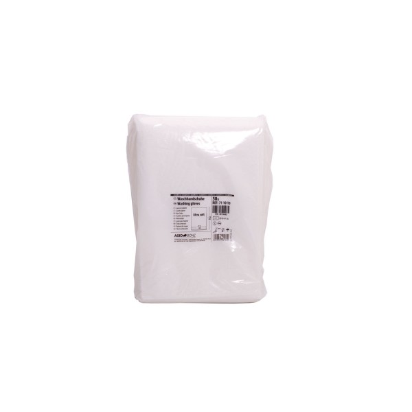 Waschhandschuhe Ultra-Soft weiß 15 x 23 cm