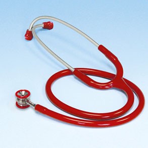 Doppelkopf Stethoskop Edelstahl rot für Babys