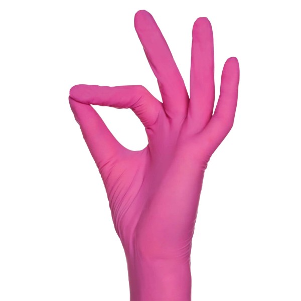 Nitril Handschuhe unsteril magenta pink Größe M