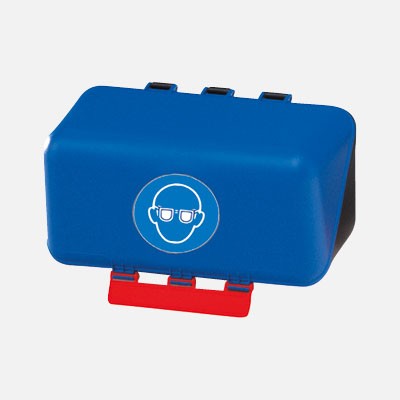 Aufbewahrungsbox für Schutzbrille blau